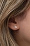 Heliophilia Silver Pendientes de Plata de Ley 925 con Baño de Oro Rosa y Circón